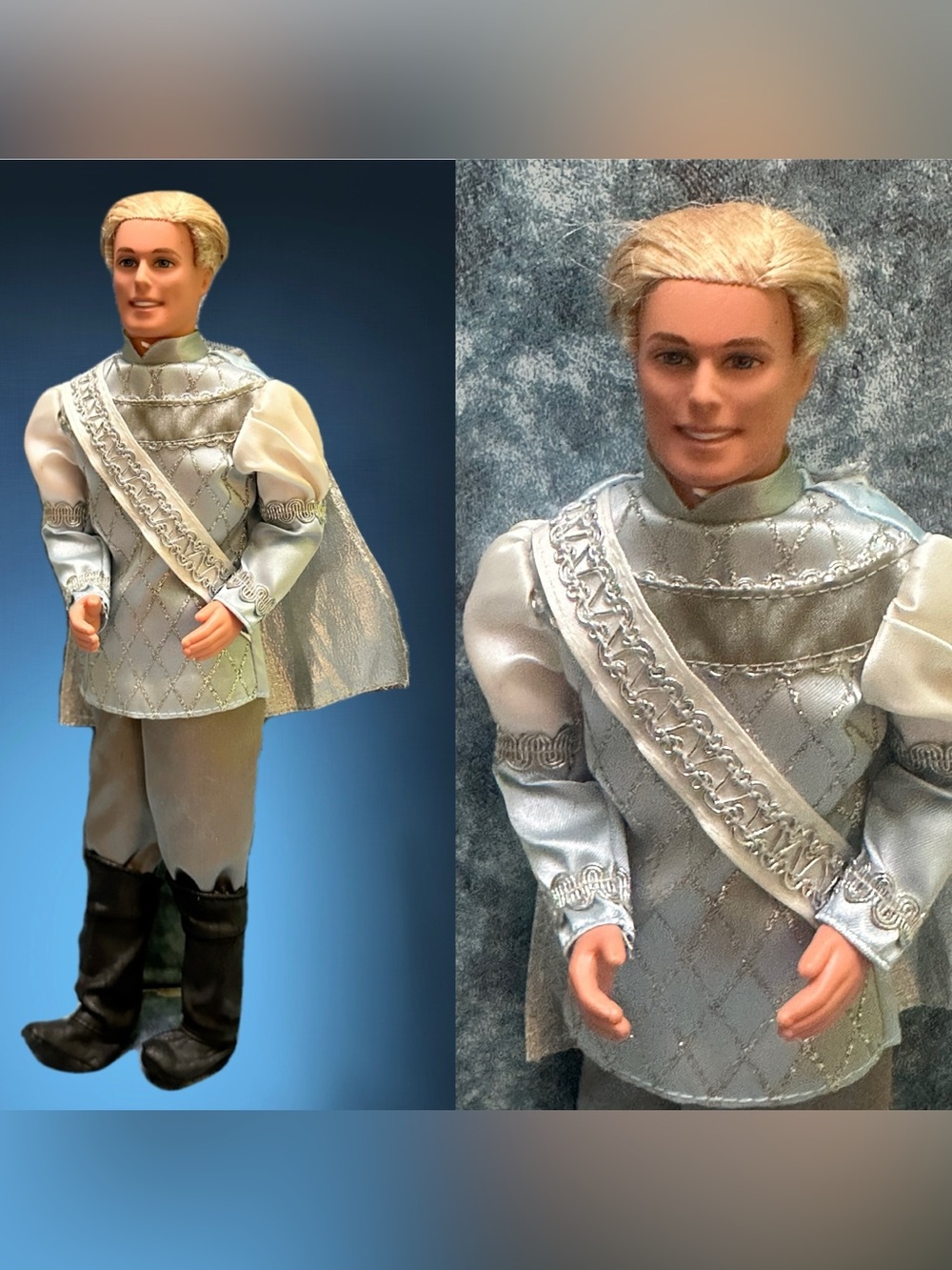 Mattel Ken vintage 1968 Silver Prince Doll Outfit with Cape
